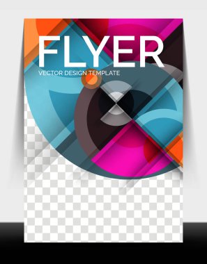 A4 yıllık rapor çemberi tasarımı, vektör arkaplan yazdırma şablonu