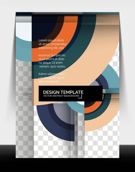 Cirkel ontwerp a4 flyer print template, jaarverslag ontwerp — Stockvector