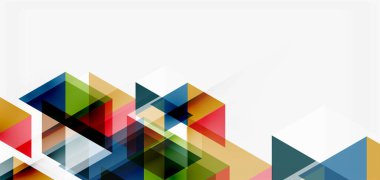 Geometrik soyut arkaplan, mozaik üçgen ve altıgen şekiller. İş veya teknoloji sunumu, İnternet posteri veya web broşürü kapağı, duvar kağıdı için modaya uygun soyut düzen şablonu