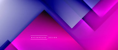 Kare şekiller bileşimi, akışkan geometrik soyut arkaplan. 3B gölge efektleri, modern tasarım şablonu