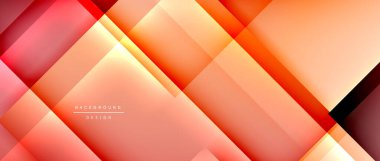 Kare şekiller bileşimi, akışkan geometrik soyut arkaplan. 3B gölge efektleri, modern tasarım şablonu