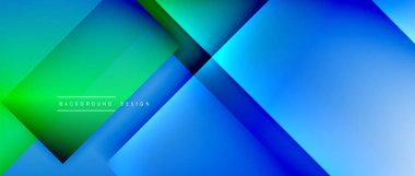 Kare şekiller bileşimi, akışkan geometrik soyut arkaplan. 3B gölge efektleri, modern tasarım şablonu