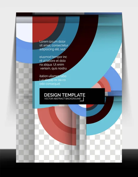 Cirkel ontwerp a4 flyer print template, jaarverslag ontwerp — Stockvector