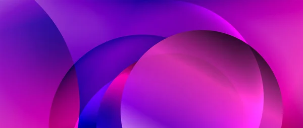 Círculo moderno geométrico abstrato fundo com gradientes líquidos — Vetor de Stock