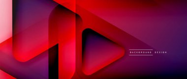 Üçgen geometrik soyut arkaplanı şekillendirir. Üç boyutlu gölge efektleri ve sıvı eğimleri. Metin mesajınız için modern üstüste bindirme formları duvar kağıdı