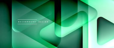 Üçgen geometrik soyut arkaplanı şekillendirir. Üç boyutlu gölge efektleri ve sıvı eğimleri. Metin mesajınız için modern üstüste bindirme formları duvar kağıdı