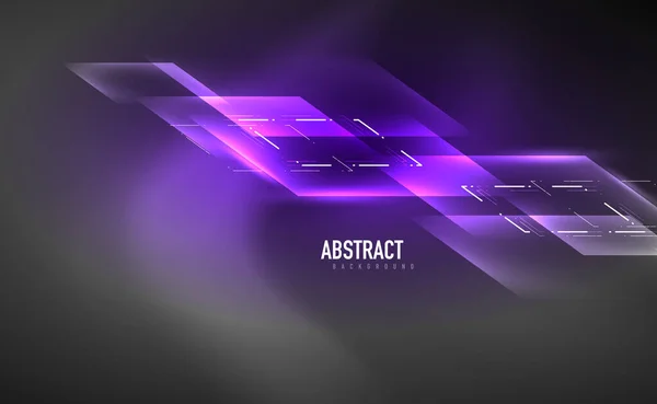 Dynamische neon glanzende abstracte achtergrond. Trendy abstracte layout template voor zakelijke of technologische presentatie, internet poster of web brochure cover, behang — Stockvector