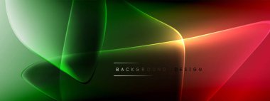 Vektör soyut arkaplan - sıvı kabarcıklar, gölgeler ve ışık efektleri ile sıvı gradyan şekiller. Metin için parlak tasarım şablonu