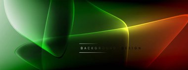 Vektör soyut arkaplan - sıvı kabarcıklar, gölgeler ve ışık efektleri ile sıvı gradyan şekiller. Metin için parlak tasarım şablonu