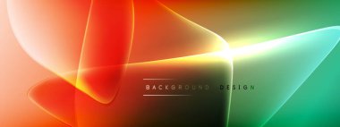 Vektör soyut arkaplan - sıvı kabarcıklar, gölgeler ve ışık efektleri ile sıvı gradyan şekiller. Metin için parlak tasarım şablonu