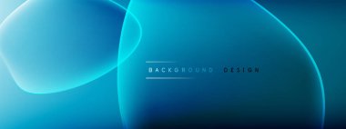 Vektör soyut arkaplan - sıvı kabarcıklar, gölgeler ve ışık efektleri ile sıvı gradyan şekiller. Metin için parlak tasarım şablonu