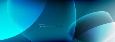 Vektör soyut arkaplan - sıvı kabarcıklar, gölgeler ve ışık efektleri ile sıvı gradyan şekiller. Metin için parlak tasarım şablonu