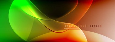 Vektör soyut arkaplan - sıvı kabarcıklar, gölgeler ve ışık efektleri ile sıvı gradyan şekiller. Metin için parlak tasarım şablonu