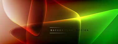 Vektör soyut arkaplan - sıvı kabarcıklar, gölgeler ve ışık efektleri ile sıvı gradyan şekiller. Metin için parlak tasarım şablonu