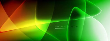 Vektör soyut arkaplan - sıvı kabarcıklar, gölgeler ve ışık efektleri ile sıvı gradyan şekiller. Metin için parlak tasarım şablonu