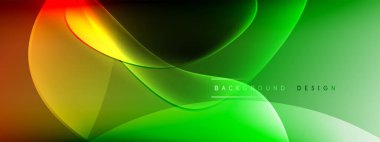 Vektör soyut arkaplan - sıvı kabarcıklar, gölgeler ve ışık efektleri ile sıvı gradyan şekiller. Metin için parlak tasarım şablonu