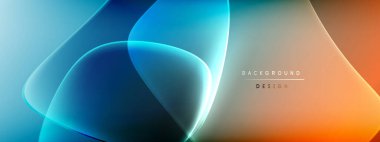 Vektör soyut arkaplan - sıvı kabarcıklar, gölgeler ve ışık efektleri ile sıvı gradyan şekiller. Metin için parlak tasarım şablonu