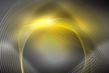 Soyut parçacıklar, dalga arkaplanı, neon hareket tekno tasarımı