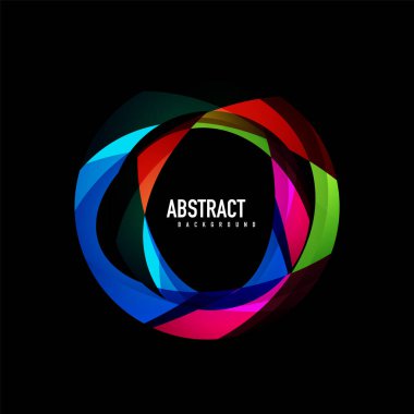 Geometrik logo şablonu, metin ile akan dalgalar