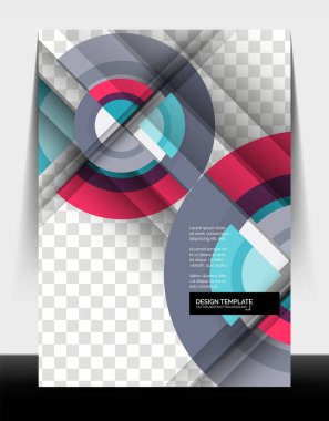 Çember tasarımı a4 el ilanı baskı şablonu, yıllık rapor tasarımı
