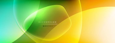 Vektör soyut arkaplan - sıvı kabarcıklar, gölgeler ve ışık efektleri ile sıvı gradyan şekiller. Metin için parlak tasarım şablonu