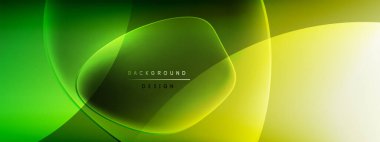 Vektör soyut arkaplan - sıvı kabarcıklar, gölgeler ve ışık efektleri ile sıvı gradyan şekiller. Metin için parlak tasarım şablonu