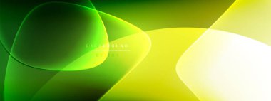 Vektör soyut arkaplan - sıvı kabarcıklar, gölgeler ve ışık efektleri ile sıvı gradyan şekiller. Metin için parlak tasarım şablonu