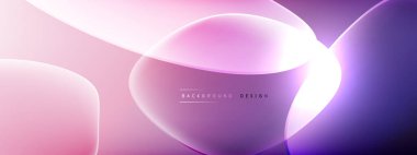 Vektör soyut arkaplan - sıvı kabarcıklar, gölgeler ve ışık efektleri ile sıvı gradyan şekiller. Metin için parlak tasarım şablonu