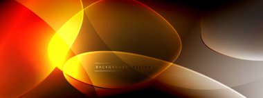 Vektör soyut arkaplan - sıvı kabarcıklar, gölgeler ve ışık efektleri ile sıvı gradyan şekiller. Metin için parlak tasarım şablonu