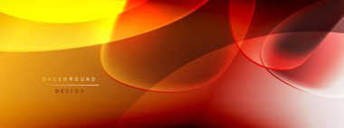 Vektör soyut arkaplan - sıvı kabarcıklar, gölgeler ve ışık efektleri ile sıvı gradyan şekiller. Metin için parlak tasarım şablonu