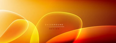 Vektör soyut arkaplan - sıvı kabarcıklar, gölgeler ve ışık efektleri ile sıvı gradyan şekiller. Metin için parlak tasarım şablonu