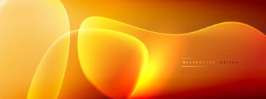 Vektör soyut arkaplan - sıvı kabarcıklar, gölgeler ve ışık efektleri ile sıvı gradyan şekiller. Metin için parlak tasarım şablonu