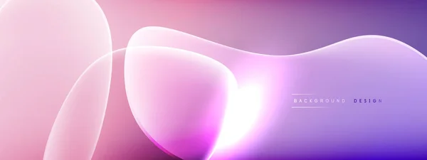 ベクトル抽象的背景-影と光の効果を持つ流体勾配上の液体バブル形状。テキスト用の光沢のあるデザインテンプレート — ストックベクタ