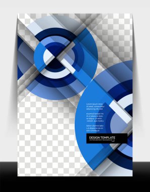 Çember tasarımı a4 el ilanı baskı şablonu, yıllık rapor tasarımı