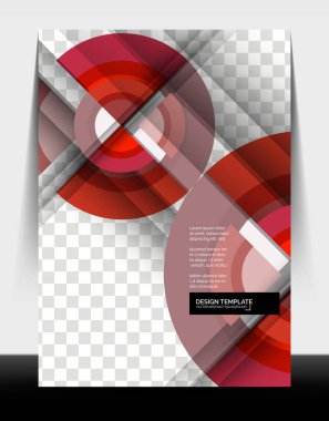 Çember tasarımı a4 el ilanı baskı şablonu, yıllık rapor tasarımı
