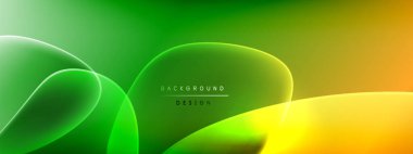 Vektör soyut arkaplan - sıvı kabarcıklar, gölgeler ve ışık efektleri ile sıvı gradyan şekiller. Metin için parlak tasarım şablonu