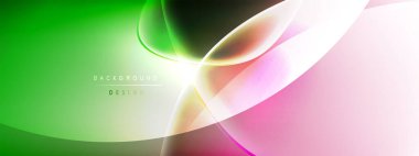 Vektör soyut arkaplan - sıvı kabarcıklar, gölgeler ve ışık efektleri ile sıvı gradyan şekiller. Metin için parlak tasarım şablonu