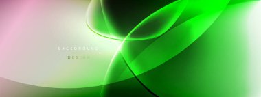 Vektör soyut arkaplan - sıvı kabarcıklar, gölgeler ve ışık efektleri ile sıvı gradyan şekiller. Metin için parlak tasarım şablonu