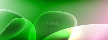 Vektör soyut arkaplan - sıvı kabarcıklar, gölgeler ve ışık efektleri ile sıvı gradyan şekiller. Metin için parlak tasarım şablonu