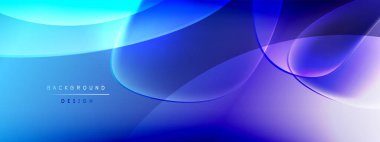 Vektör soyut arkaplan - sıvı kabarcıklar, gölgeler ve ışık efektleri ile sıvı gradyan şekiller. Metin için parlak tasarım şablonu