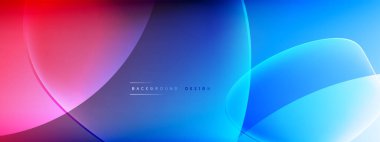 Vektör soyut arkaplan - sıvı kabarcıklar, gölgeler ve ışık efektleri ile sıvı gradyan şekiller. Metin için parlak tasarım şablonu