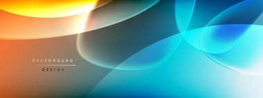 Vektör soyut arkaplan - sıvı kabarcıklar, gölgeler ve ışık efektleri ile sıvı gradyan şekiller. Metin için parlak tasarım şablonu