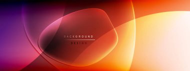 Vektör soyut arkaplan - sıvı kabarcıklar, gölgeler ve ışık efektleri ile sıvı gradyan şekiller. Metin için parlak tasarım şablonu