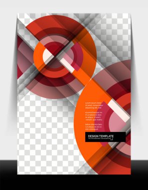 Çember tasarımı a4 el ilanı baskı şablonu, yıllık rapor tasarımı