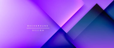 Kare şekiller bileşimi, akışkan geometrik soyut arkaplan. 3B gölge efektleri, modern tasarım şablonu