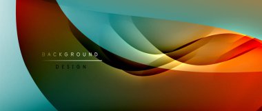 Gölge çizgileri ve parlayan ışık efekti ile akışkan gradyan dalgalar, kapak için modern akış hareketi soyut arkaplan, pankartlar, poster, afiş veya el ilanı