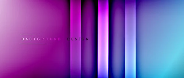 Gradient lumineux lignes néon fond abstrait — Image vectorielle