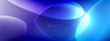 Vektör soyut arkaplan - sıvı kabarcıklar, gölgeler ve ışık efektleri ile sıvı gradyan şekiller. Metin için parlak tasarım şablonu