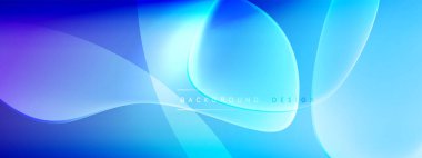 Vektör soyut arkaplan - sıvı kabarcıklar, gölgeler ve ışık efektleri ile sıvı gradyan şekiller. Metin için parlak tasarım şablonu