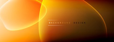 Vektör soyut arkaplan - sıvı kabarcıklar, gölgeler ve ışık efektleri ile sıvı gradyan şekiller. Metin için parlak tasarım şablonu